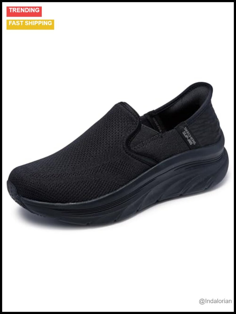 Skechers D'lux Walker Slip-Resistant Hands Free Slip-On Work Shoe